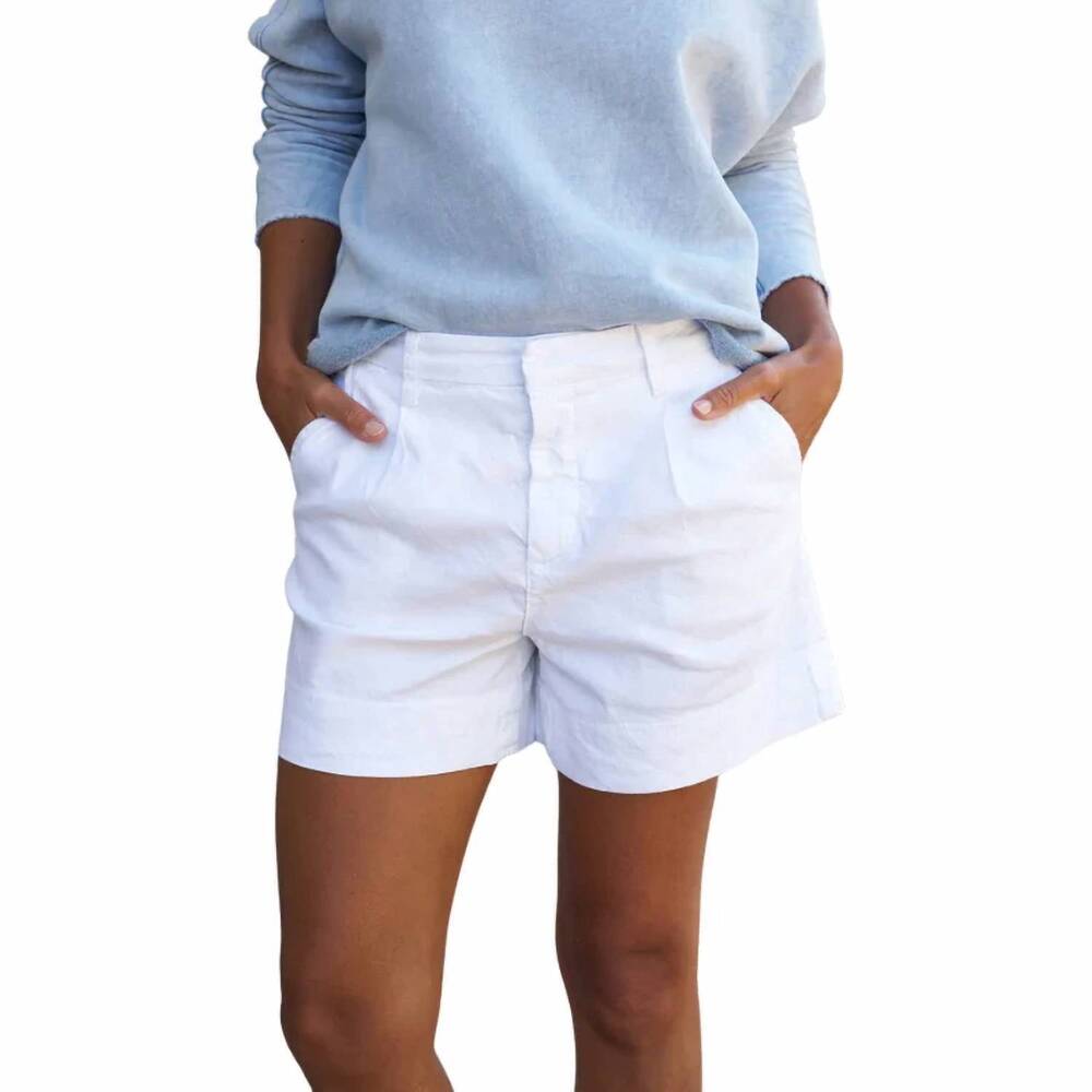 NEW FRANK & EILEEN waterford short in white
